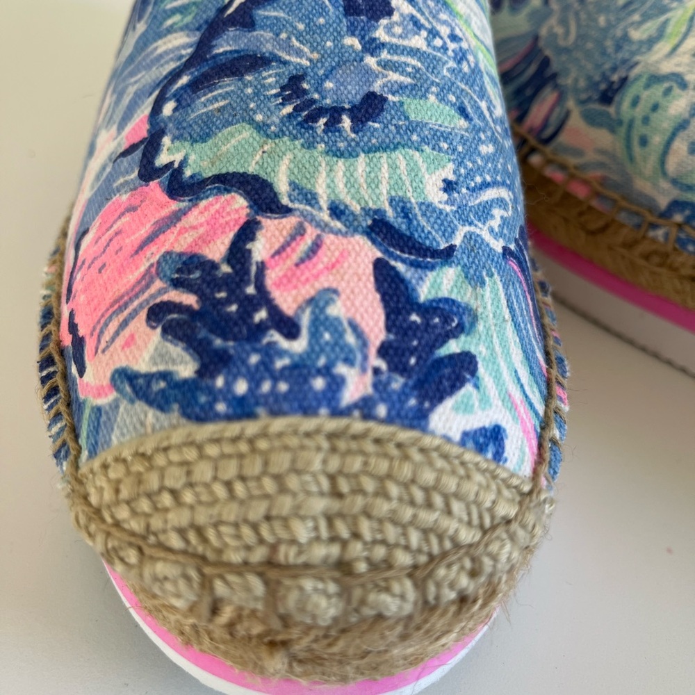 Lilly Pulitzer Blue and Pink Espadrilles - Picture 2 of 6